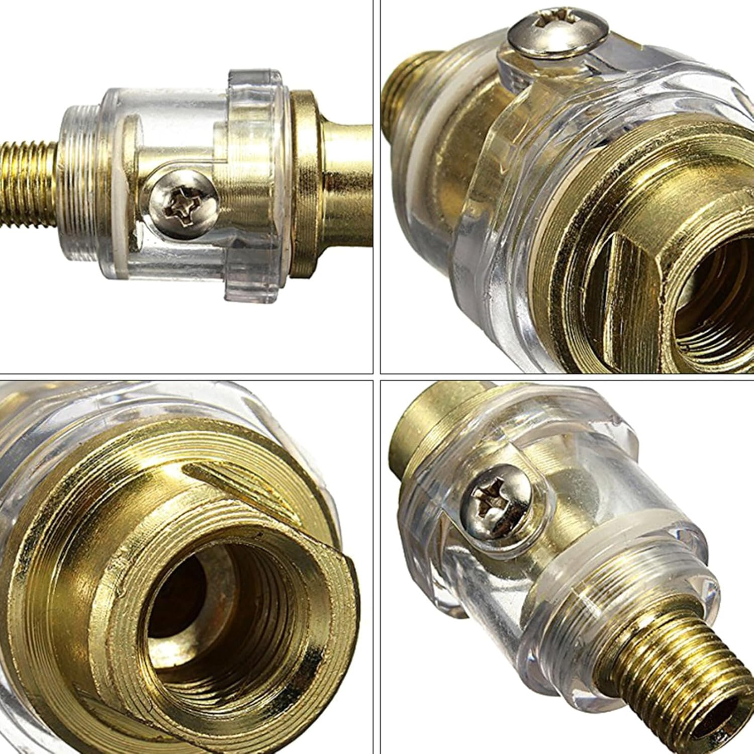 Angoily 2Pcs Pneumatic Oil Filling Injector Mini 1/4 In-Line Lubricating Oil Injector Accessory for Air Tools Pneumatic Applying Tool Compatible Industrial Equipment image number 5