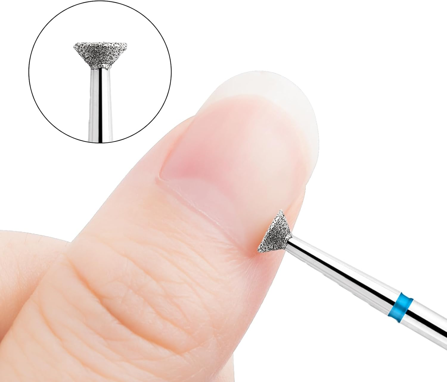 Acycoin2A 2Pcs Head Disc Grinding Burr T Mills Grinder Diamond Electric Nail Drill Bit image number 4