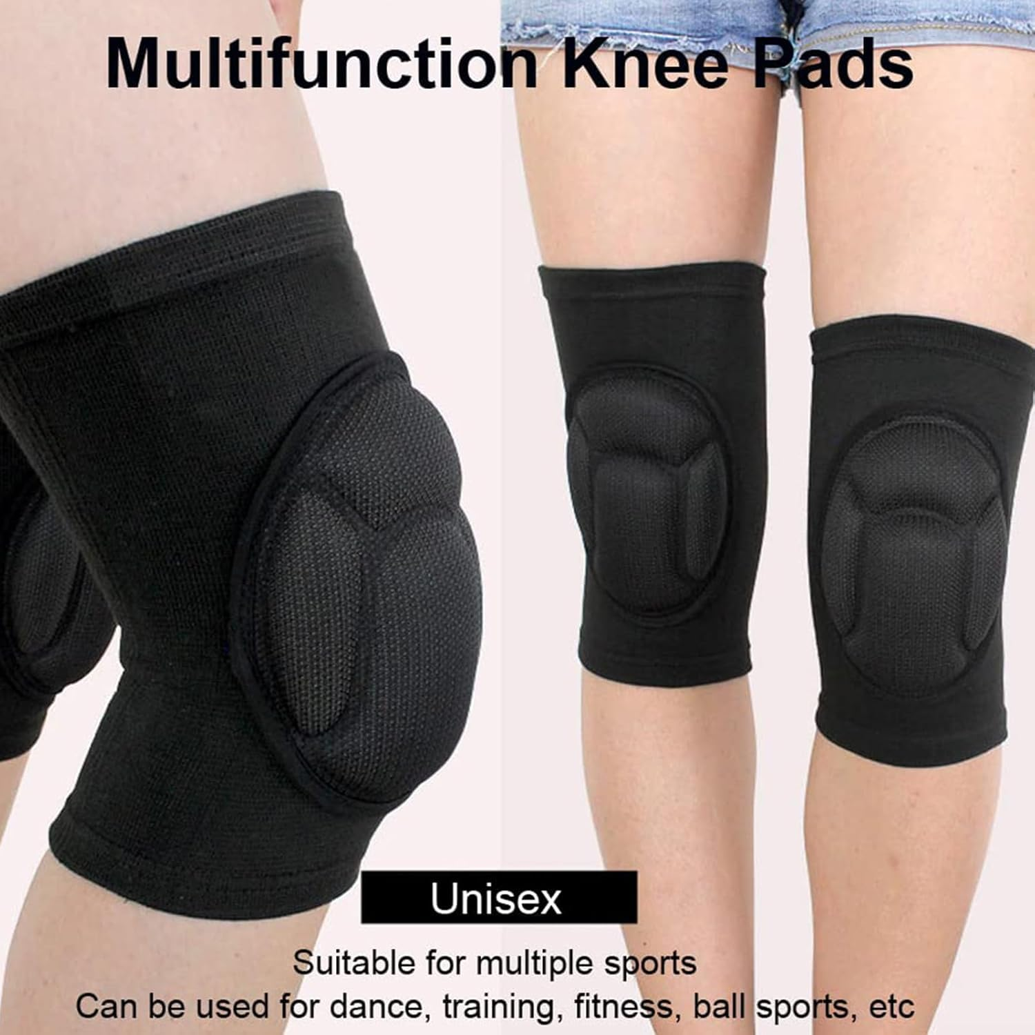 2025 Upgraded Volleyball Knee Pads with Non-Slip Bandage & Thickening Anti-Collision - Professional Knee Protector for Pain Relief, Adult/Teenagers Knee Support for Volleyball, Dance, Training image number 4