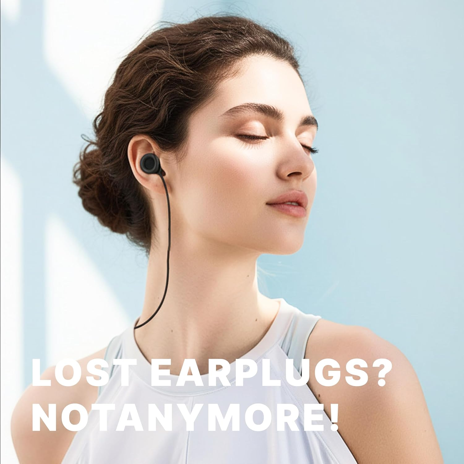 Earplug Lanyard, Flexible and Durable Silicone Cord for Safe and Convenient Holding of Earplugs, Earphones & Earbuds, Compatible with Loop Quiet/Engage/Experience and Vibes (Black) image number 3