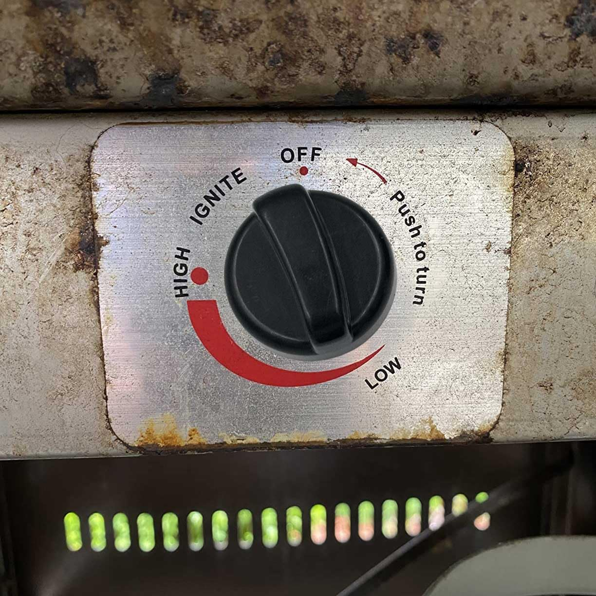 Lesimnky 4-Pack D-Shape Control Knobs for Patio Heater, Gas Fireplace, Fire Pit & Gas Grill - Black Plastic Knobs with Stainless Steel Finish image number 2