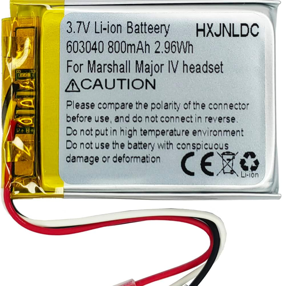 DC 3.7V 800Mah 603040 Rechargeable Lithium-Ion Battery for Marshall MID Major II Major III Major IV Bluetooth Headphones VDL603040 SR603040DIY 3.7-5V Electronic Products Battery Replacement image number 3