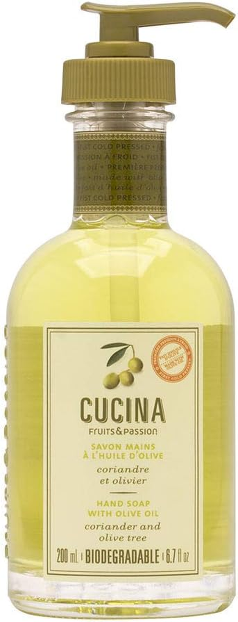 Fruits & Passion Cucina Coriander & Olive Tree Hand Wash Soap 6.7Oz