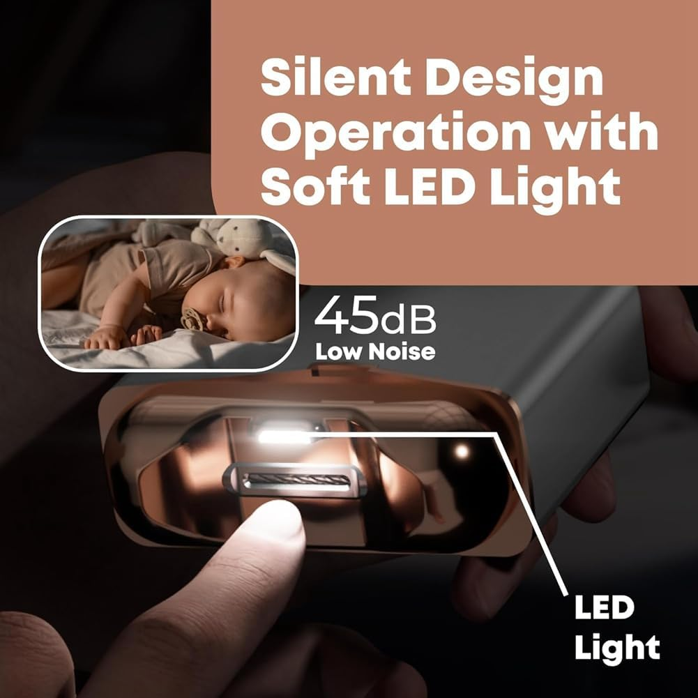 Xelea Automatic Electric Nail Clipper Trimmer Rechargeable Battery for Women Men Mom Her Kids image number 4