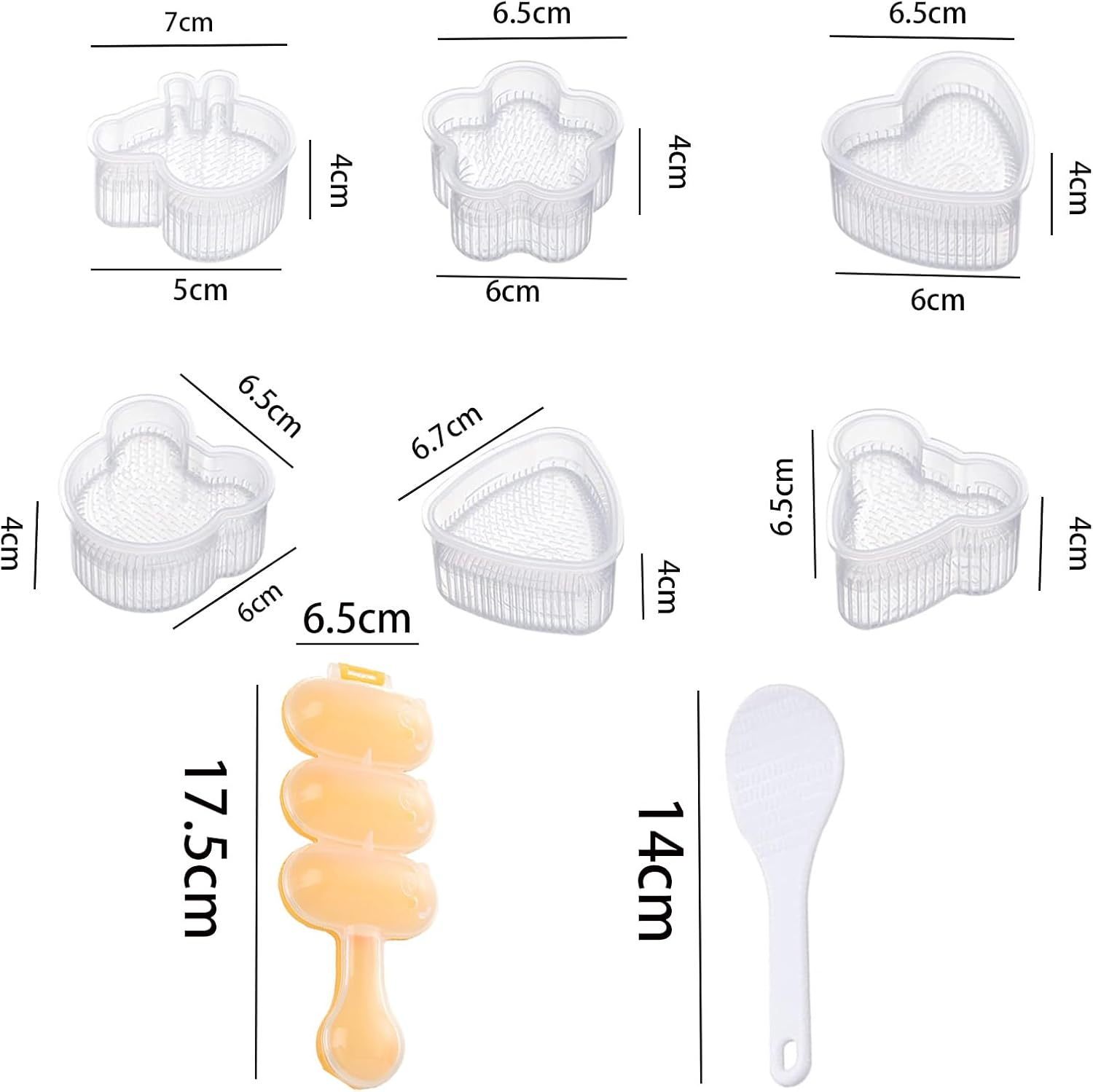 8-Piece Onigiri Mold,Diy Rice Ball Mould Shaker,Perfect for Lunches, Parties image number 2