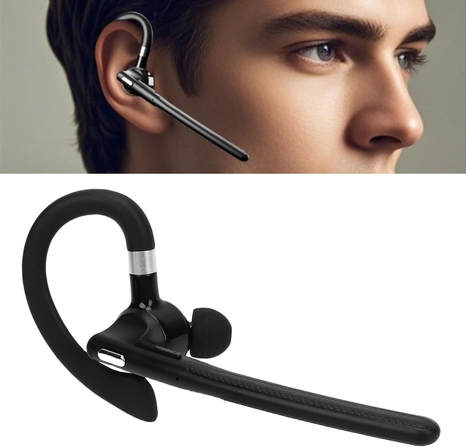 Asixxsix Headset, AI Earbud with 144 Languages Translation 2 Mic ENC Noise Cancelling, 6H Talk Time 500Mah Charging Case LED Display, for Trucker Business Travel PC Laptop image number 5