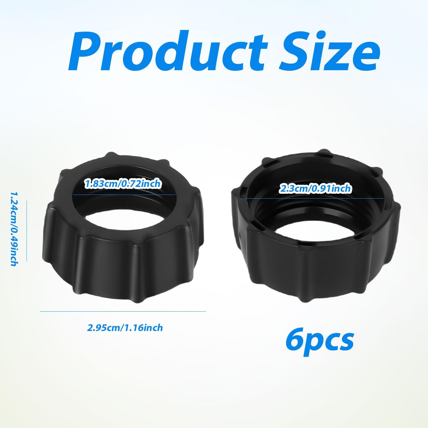 BOXOB 6Pcs Tightening Nut for Replacement Car Phone Mount Parts, 17Mm Ball-Joint Fixed Adapter Head Bracket Holder Ring for DVR Camcorder Wireless Charger, GPS Dash Camera, Phone Holder Stand Clip image number 4