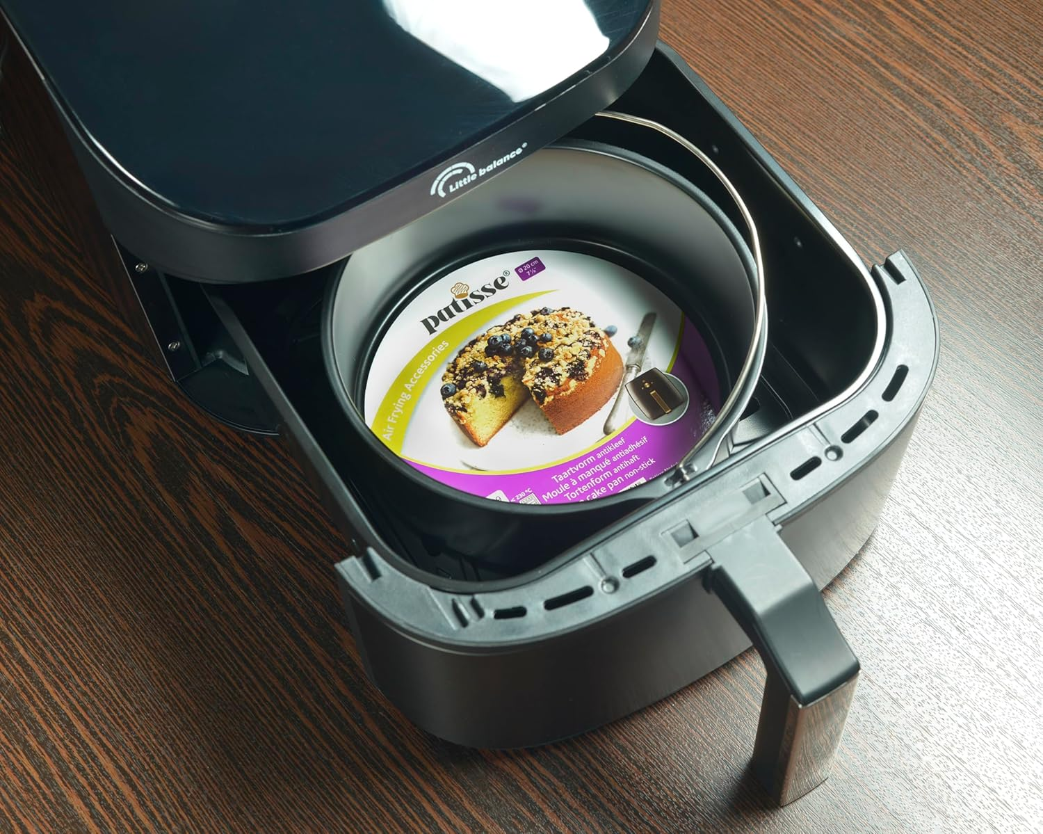 Patisse Deep Cake Pan for Air Fryer, Small, Black image number 6
