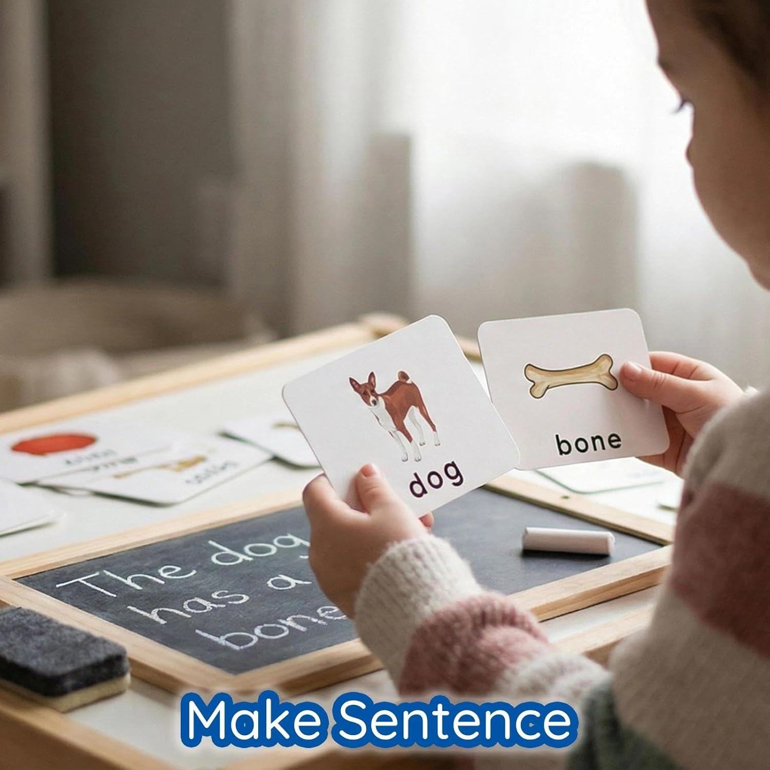 BOHS English Literacy Wiz Fun Game -Lower Case Sight Words - 60 Flash Cards - Preschooler Language Learning Educational Toys image number 2