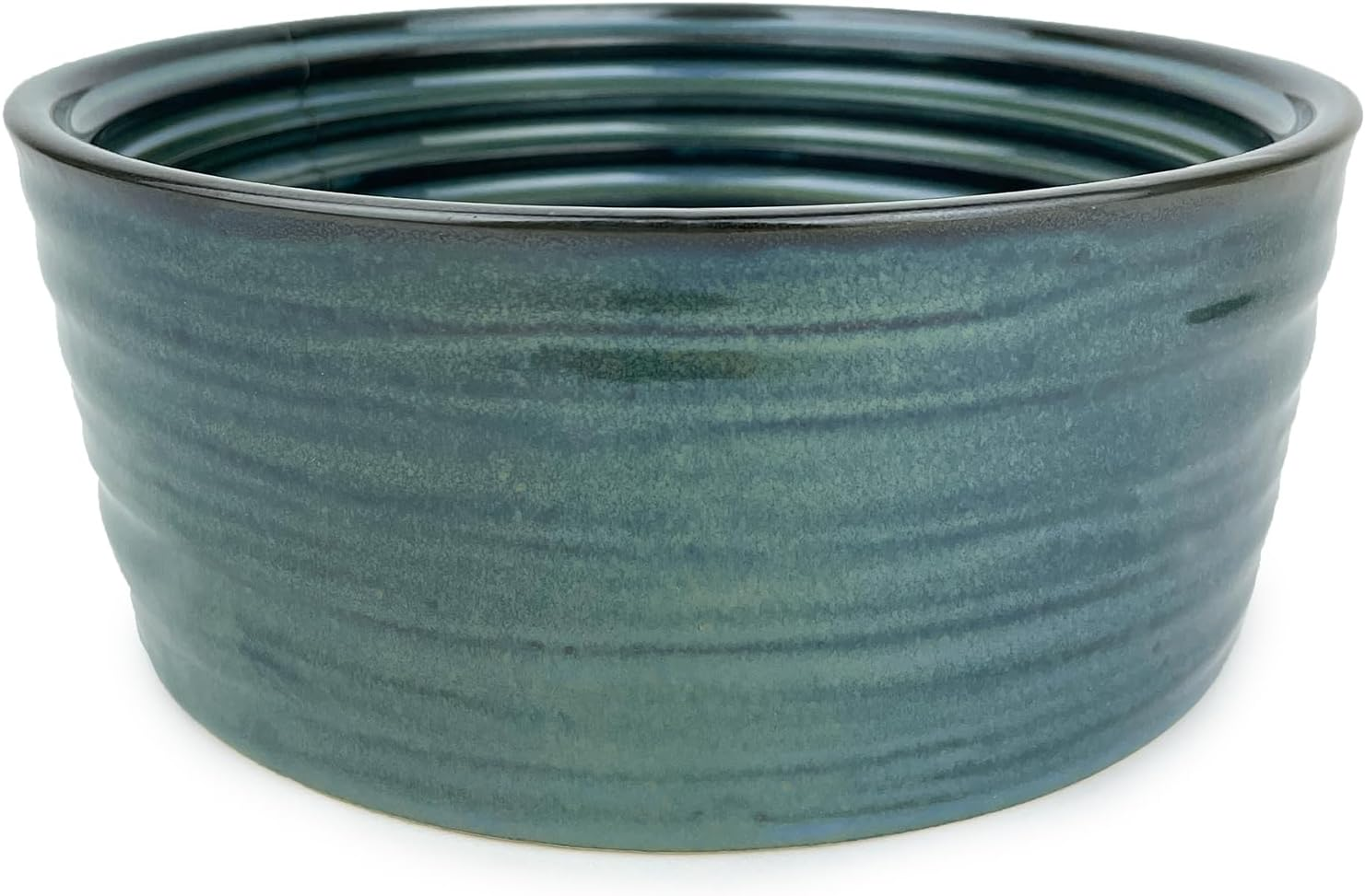 Barkley & Bella Dog Bowl Ceramic Woof Glazed Blue Large, Blue - Dog Bowl, Handcrafted, Durable, Heavyweight Stability, Dishwasher-Safe image number 2