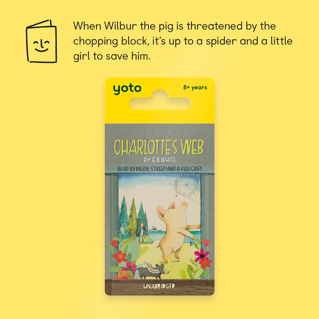 Yoto Charlotte'S Web by E. B. White &ndash; Kids Audio Card for Use with Yoto Player & Mini All-In-1 Audio Player, Educational Screen-Free Listening with Fun Stories for Playtime, Bedtime & Travel, Ages 8+ image number 3