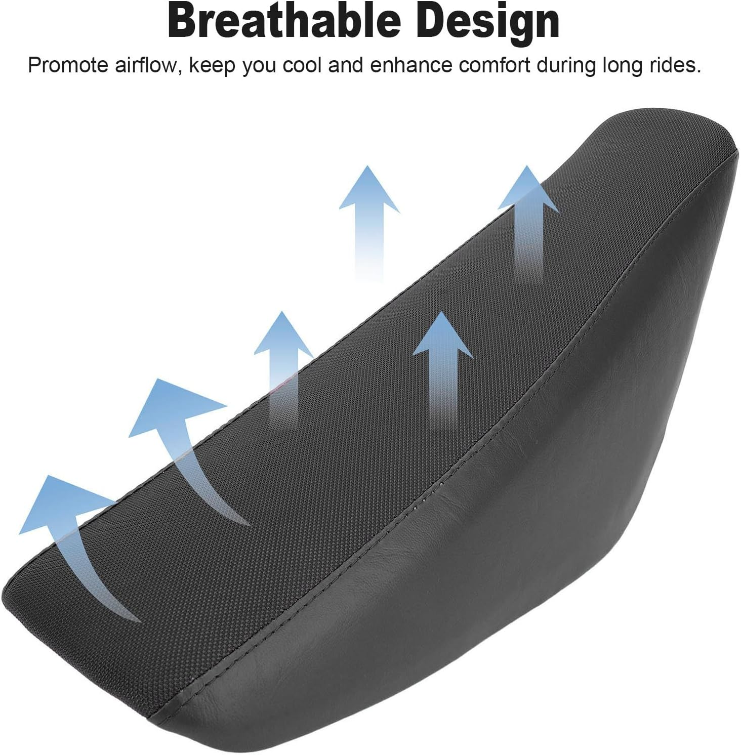 Generic Motorcycle Flat Tall Foam Seat, Motor Trail Bike Tall Seat for CRF50 50 90 110 125 150 160 Pit Dirt Bike (Black) image number 1