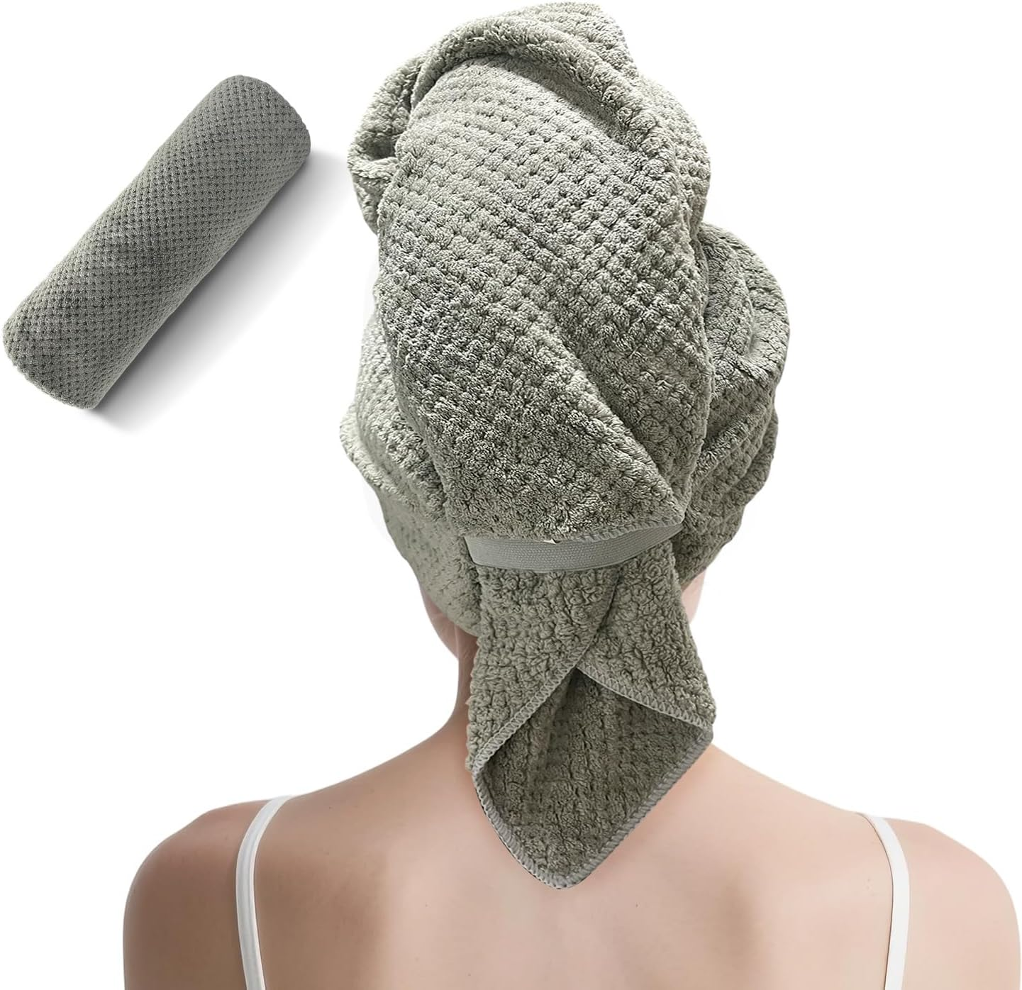 Hichiclife Extra Large Microfiber Hair Towel Wrap for Women - Super Absorbent & Quick Dry Hair Drying Towel - anti Frizz Ultra-Soft Hair Dryer Towels for Wet, Curly, Long & Thick Hair image number 4