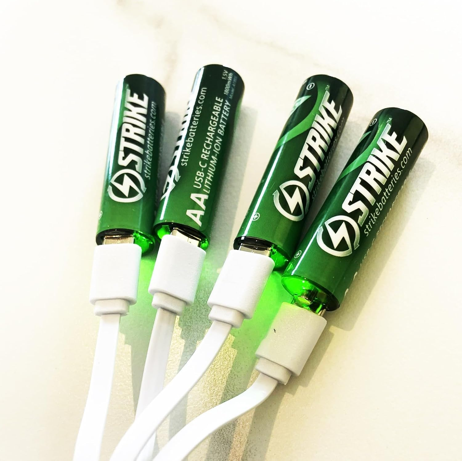 AA Classic Battery Lithium Ion 4 Pack Smart LED 1.5V 1800Mwh USB-C Rechargeable with Charging Cable, No Charging Box Needed! image number 2