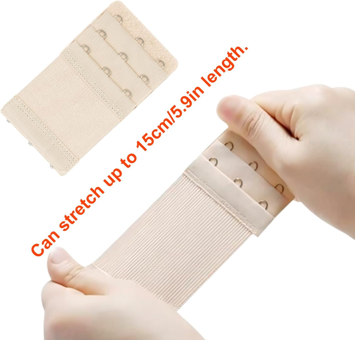 Bra Extender,H HOME-MART Women'S Bra Extender 3 Rows 2 Hooks 3 Hooks 4 Hooks 5 Hooks Bra Extension Strap Soft and Comfortable image number 3