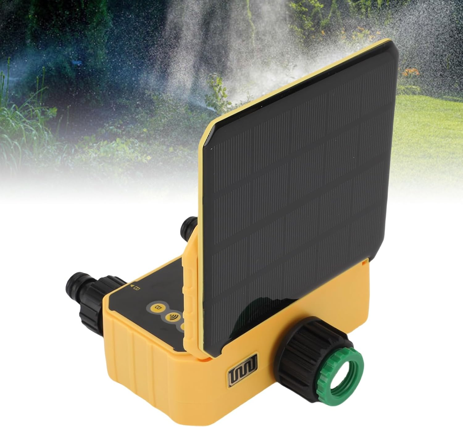 ASHATA Smart Wifi Water Timer, 2 Outlets Automatic Irrigation Sprinkler Timer, APP Remote Control, with Solar Panel, 3200Mah Battery, for Lawn Yard Garden Balcony image number 4