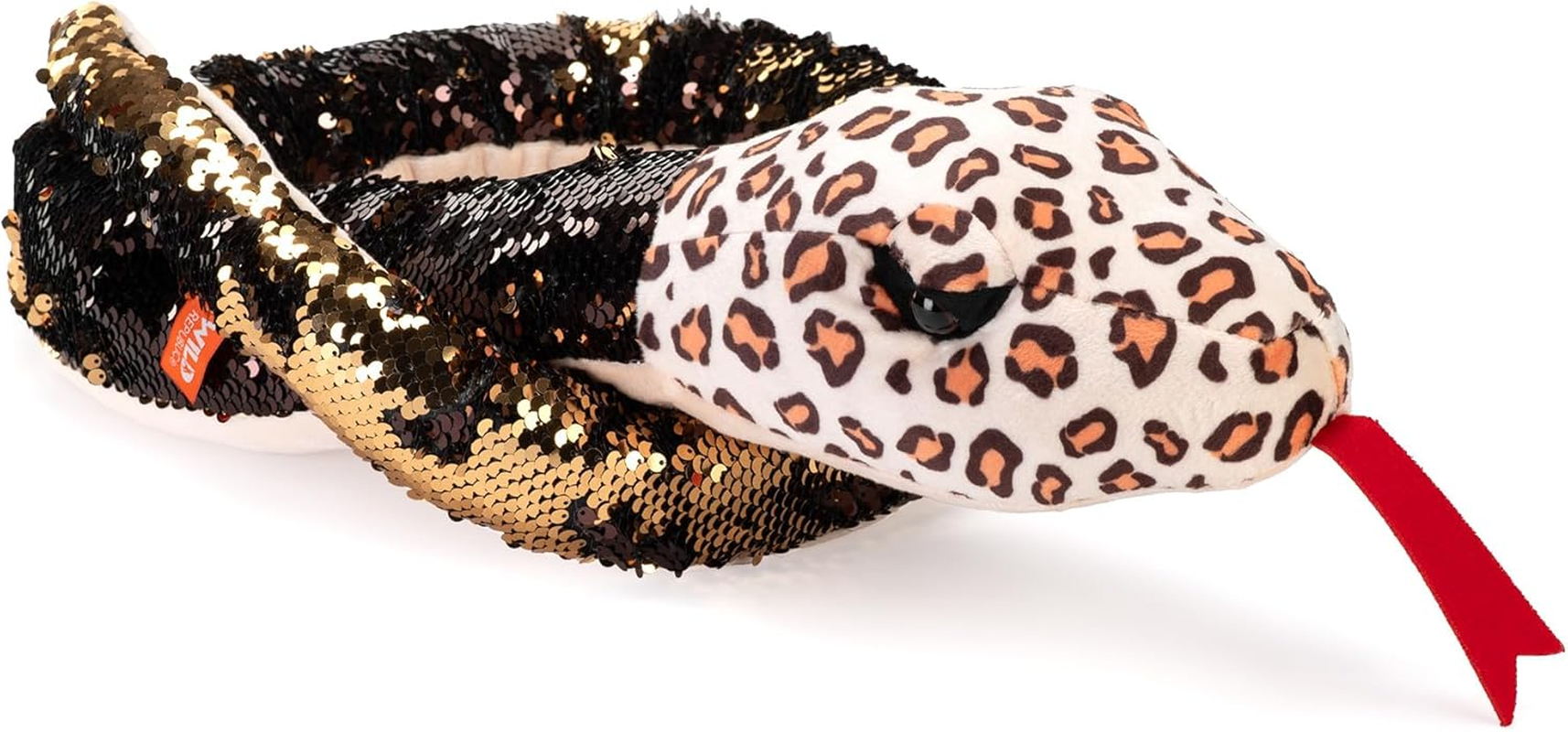 Wild Republic Snake Plush, Snake Stuffed Animal, Plush Toy, Gifts Kids, Sequin Rainbow, 54 Inches image number 3