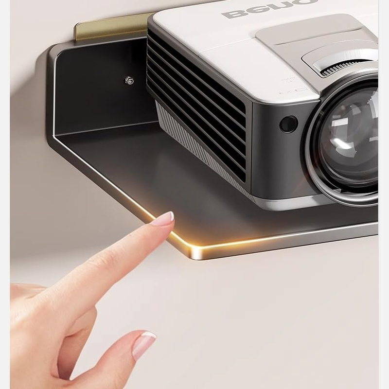 Wi Fi Router TV Projector Wall Mount Shelf Organizer Storage Holder Rack Stand,Projector Shelf,Floating Entertainment Center Shelves,Wall Mount Floating Small Grey image number 5