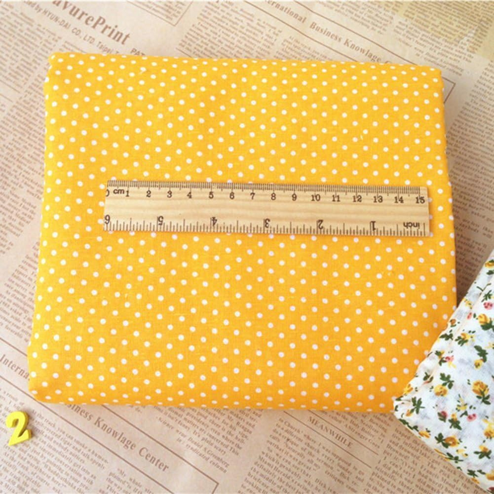 7Pcs Top Orange Cotton Craft Fabric Bundle Squares Patchwork,Diy Sewing Scrapbooking Quilting Floral Dot Pattern Craft and Hobby Fabric,Fabric Arts,Crafts and Sewing10" X 10" (25Cm X 25Cm) image number 3