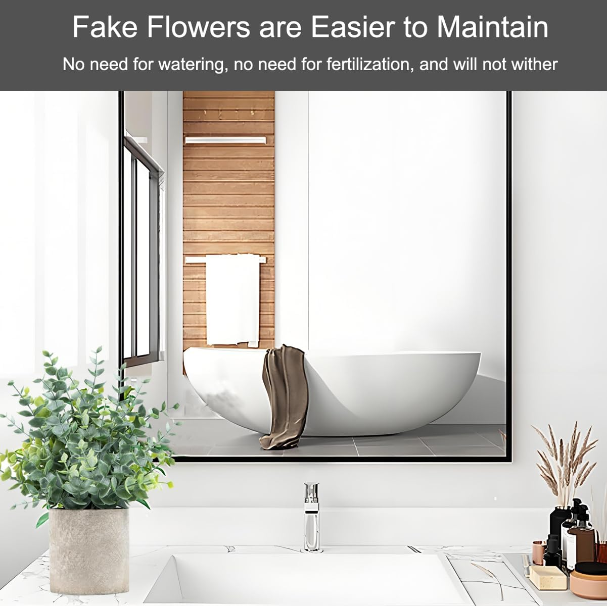 2Pcs Home Decor Artificial Plants, Fake Plants Eucalyptus Potted,Eucalyptus Leaf Potted Plants for Coffee Table Decor,Home Decor Items,Kitchen Dining Table Shelf Desk Bathroom Decor image number 4