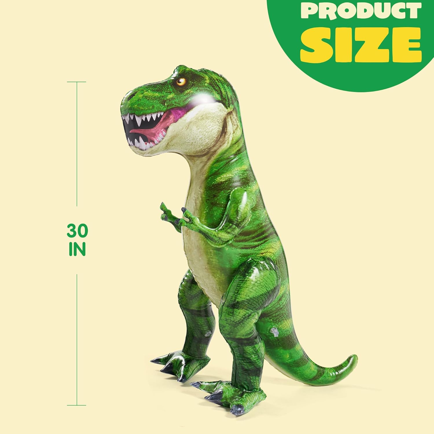 JOYIN 30&rdquo; T-Rex Dinosaur Inflatable, Tyrannosaurus Rex Inflatable Dinosaur Toy for Pool Party Decorations, Dinosaur Birthday Party for Kids and Adults image number 2
