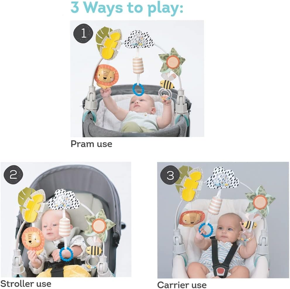 Taf Toys Savannah Adventures Arch, Activity Arch with Fascinating Toys, Stimulates Baby&rsquo;S Senses & Motor Skills Development, Newborn & Baby Toys, Use on Strollers image number 1