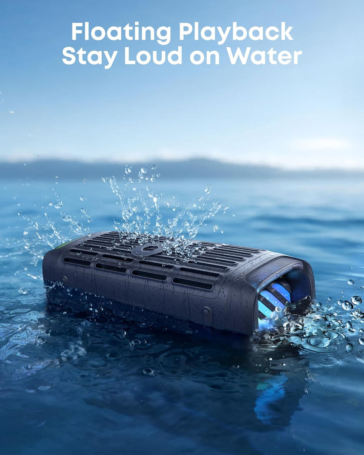 Soundcore Boom 3I by Anker, Rugged Outdoor Speakers, IP68 Waterproof, Floating Playback, Saltwater-Resistant, Bassup 2.0, 50W Portable Speaker (Blue)