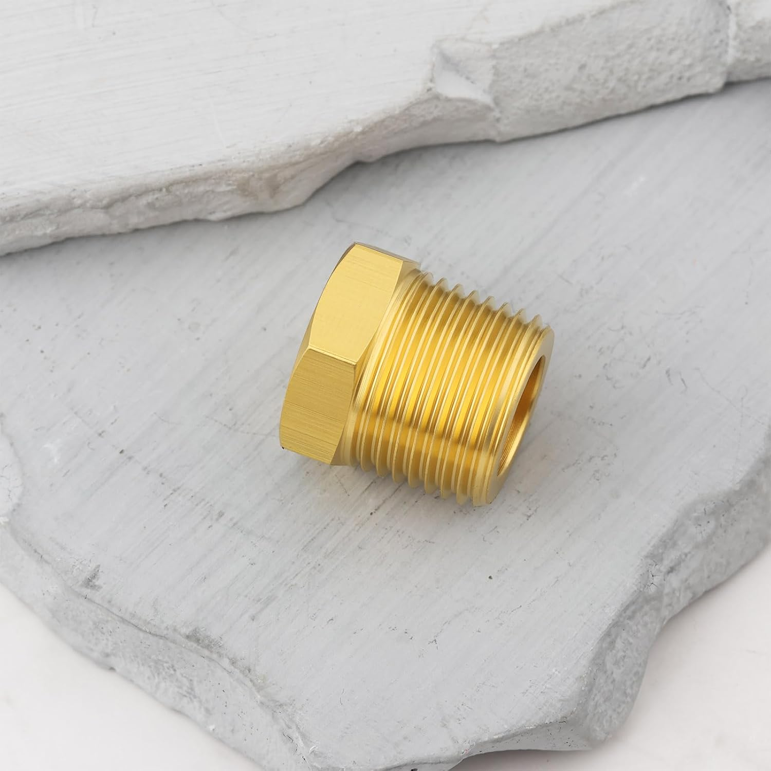 2Pcs 3/8" BSPT Male to 1/4" NPT Female Brass Pipe Fitting Reducer Adapter for Pipes Tubes image number 6