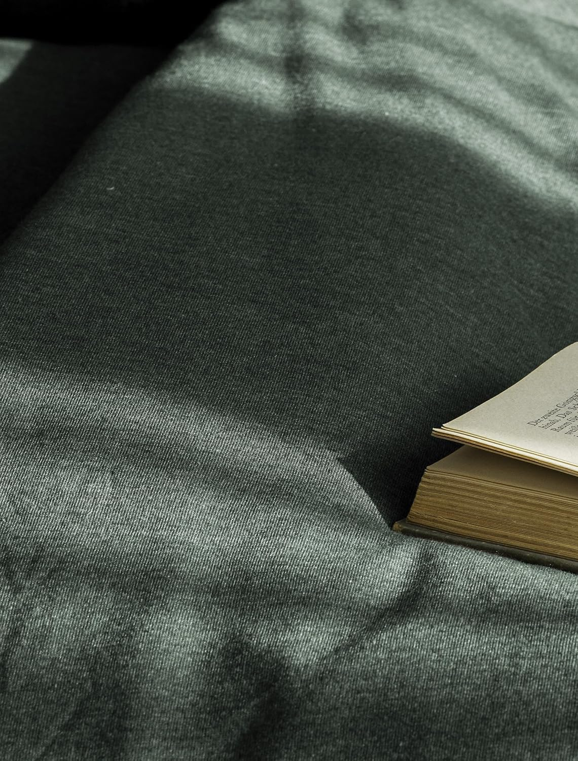 Bierbaum Bed Linen 4135, Jersey Melange Plain, Designed in Germany, Green 30, 155 X 220 and 80 X 80 Cm, Comfort Size - Brown image number 7