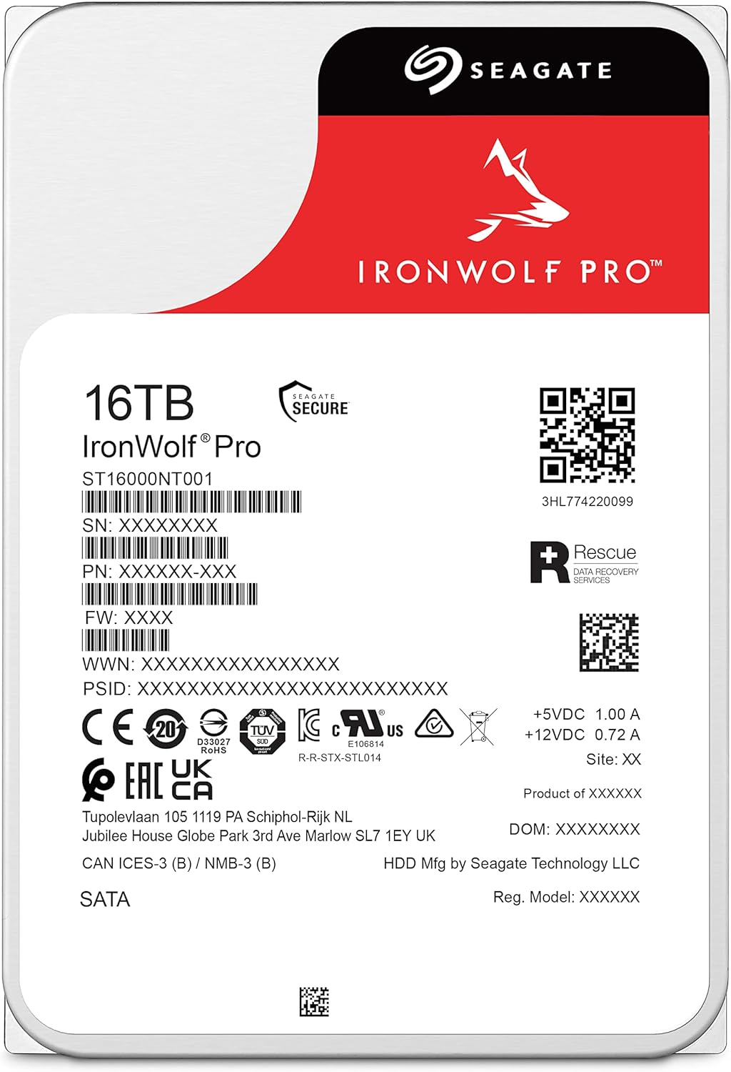 Seagate Ironwolf Pro 16000 GB Internal Hard Drive, 3.5 Inch Size image number 4