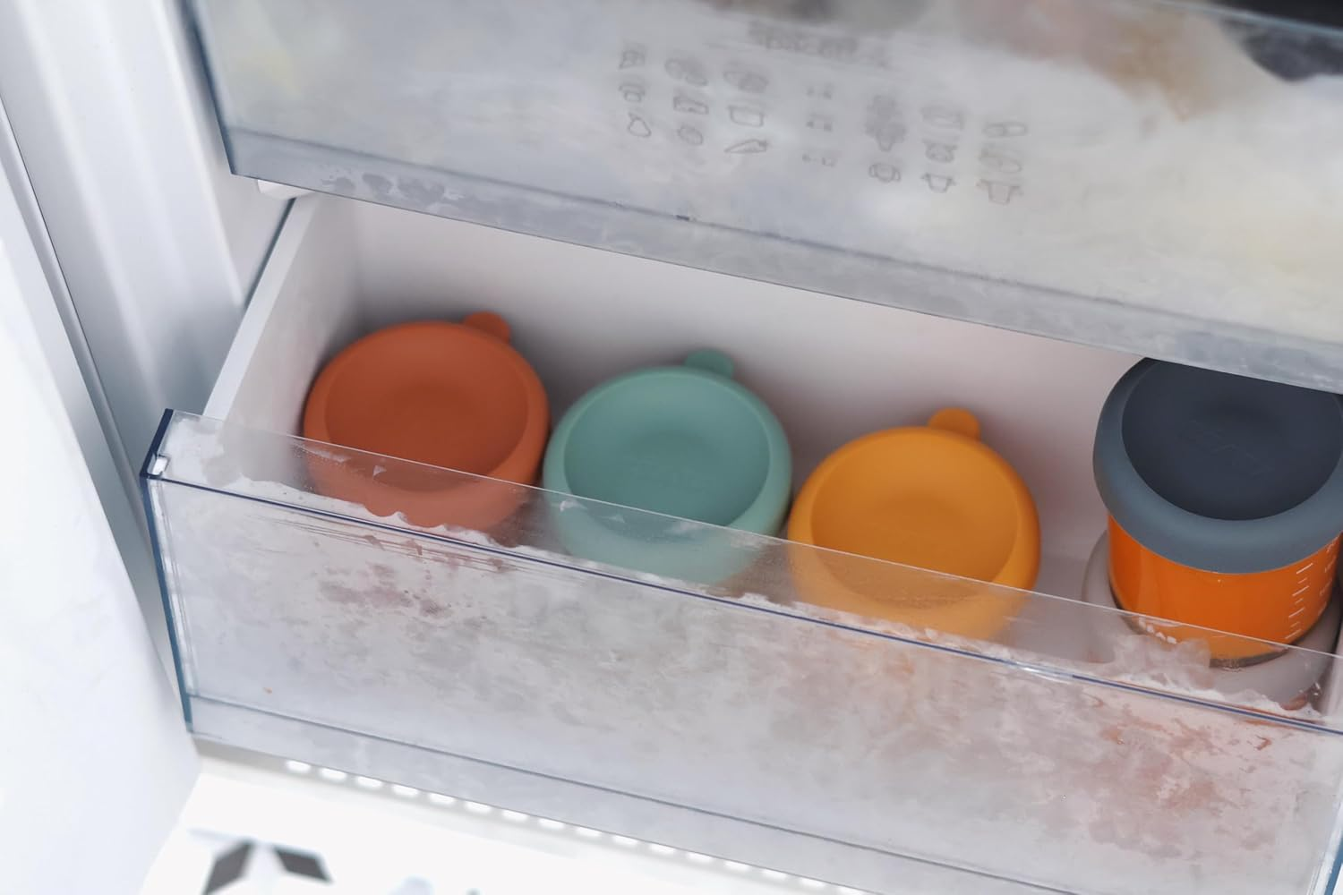 BEABA Pack of 6 Servings Baby Meal Storage/Glass Set, 100% Airtight, Heat & Cold Resistant, Freezable, Sterilizable, Graduated, 150 Ml, Sunrise