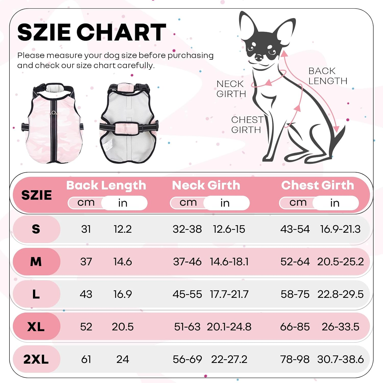 Dog Cooling Vest Hot Weather, Heat Dissipation Dog Clothes Breathable Mesh Dog Jacket Summer Cool Dog Coat Adjustable with Reflective Stripes for Large Medium Small Dogs(Pink, L) image number 3