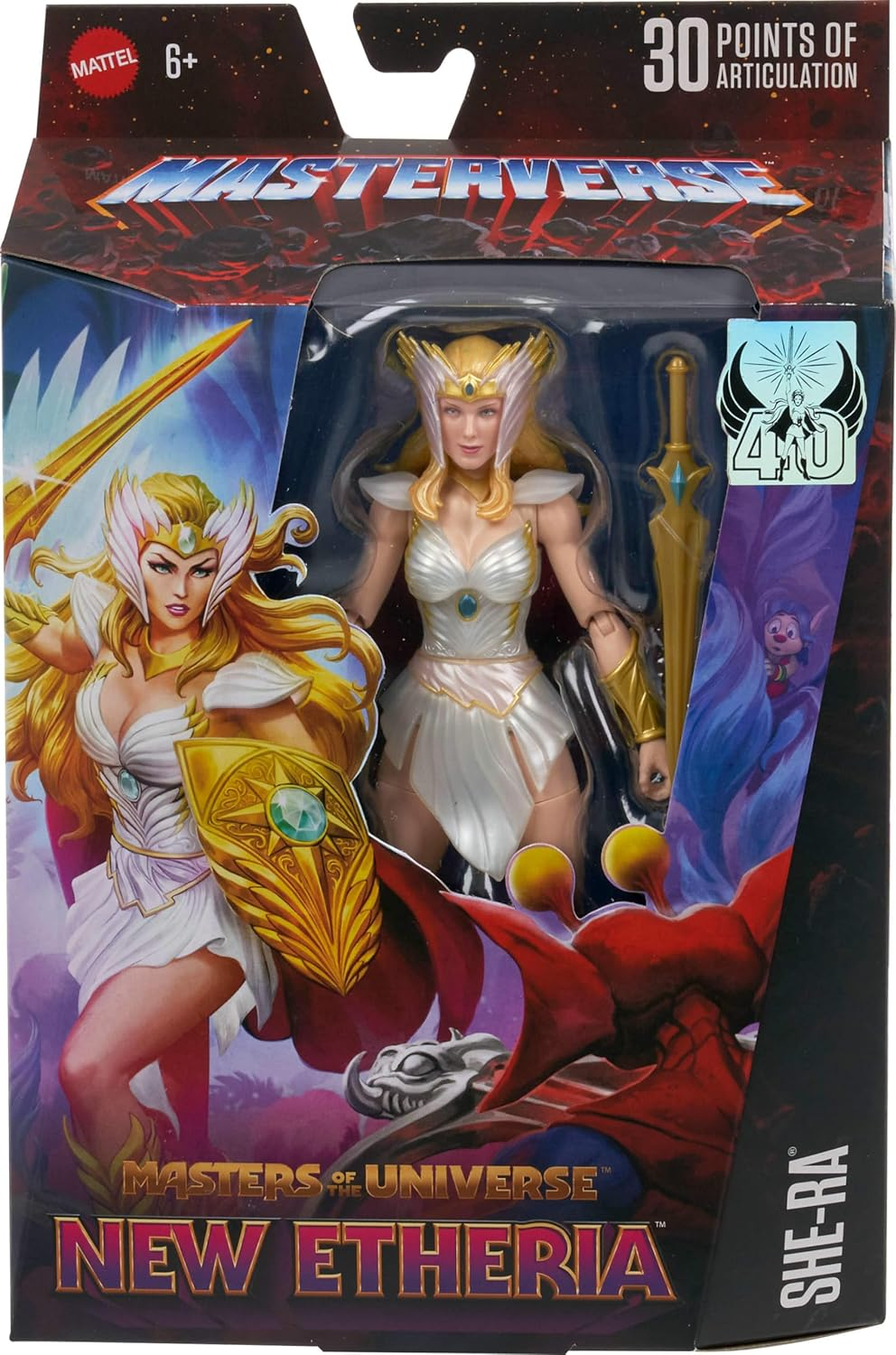 Masters of the Universe Masterverse New Etheria She-Ra 7" Motu Toy 30 Points of Movement Interchangeable Hands Soft Cloth Cape Shield Sword JBP83 image number 1