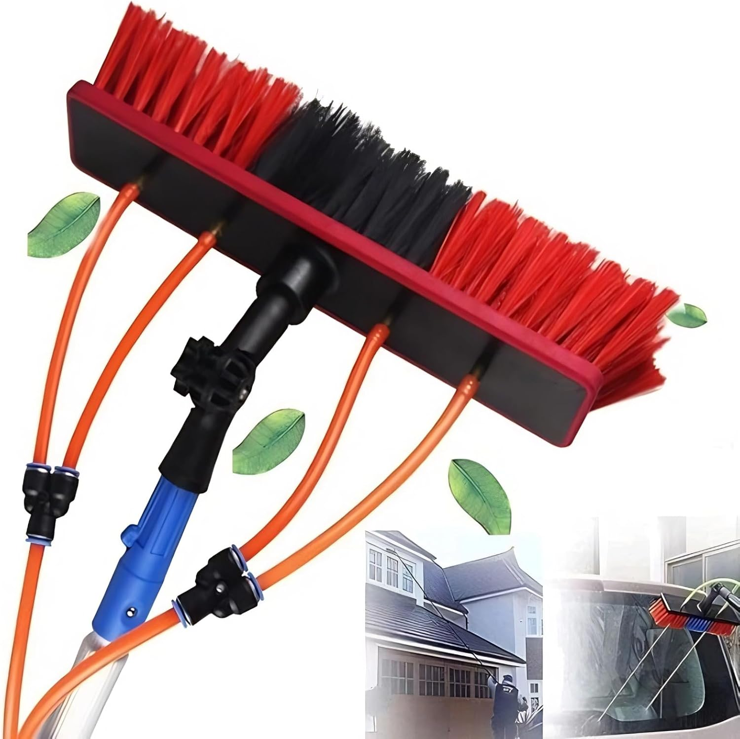 Solar Panel Cleaning Brush Water Fed Cleaning Kit Extended Pole Design for Household Use image number 1
