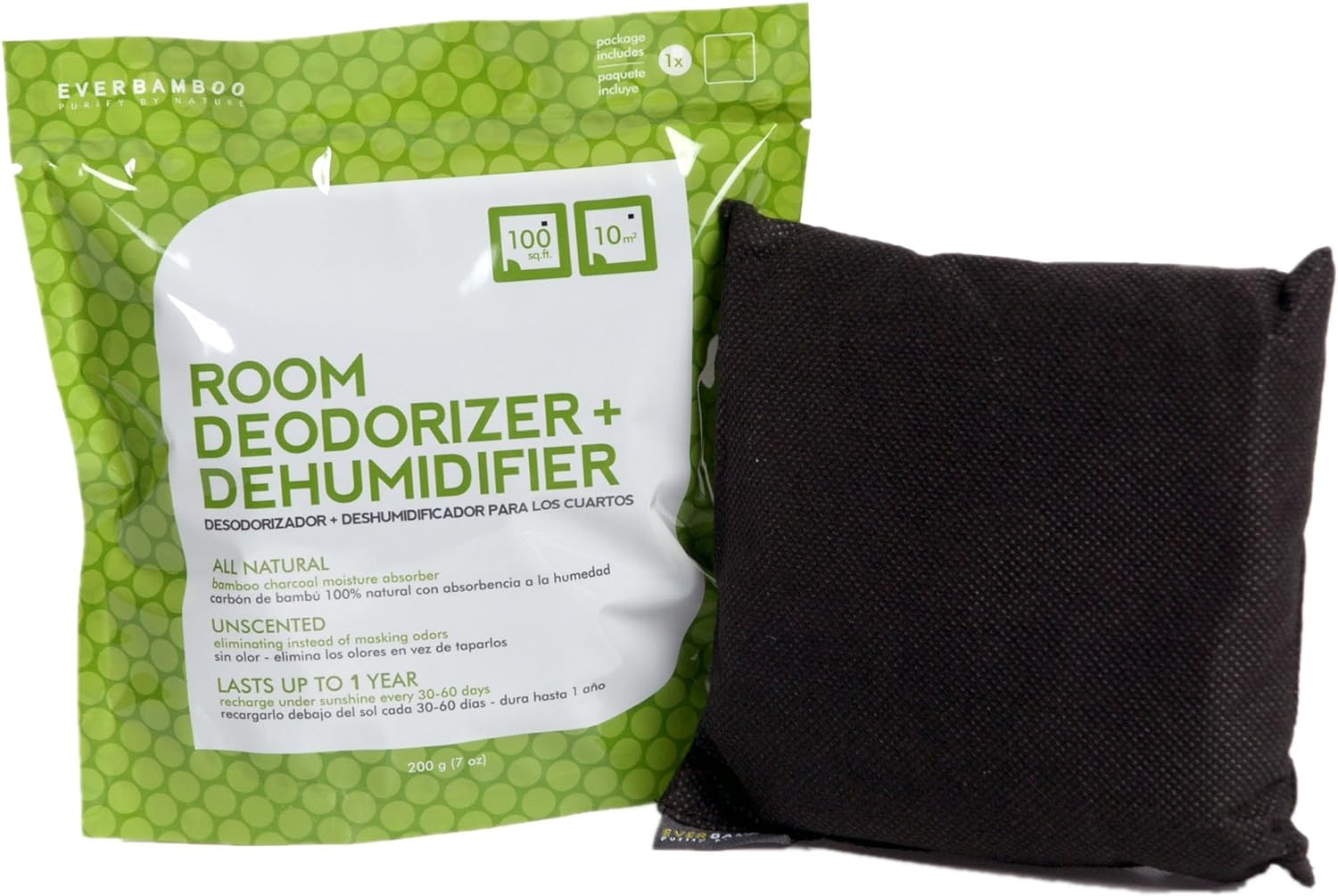 Ever Bamboo Room Deodorizer & Dehumidifier W/Natural Bamboo Charcoal (200G) image number 3