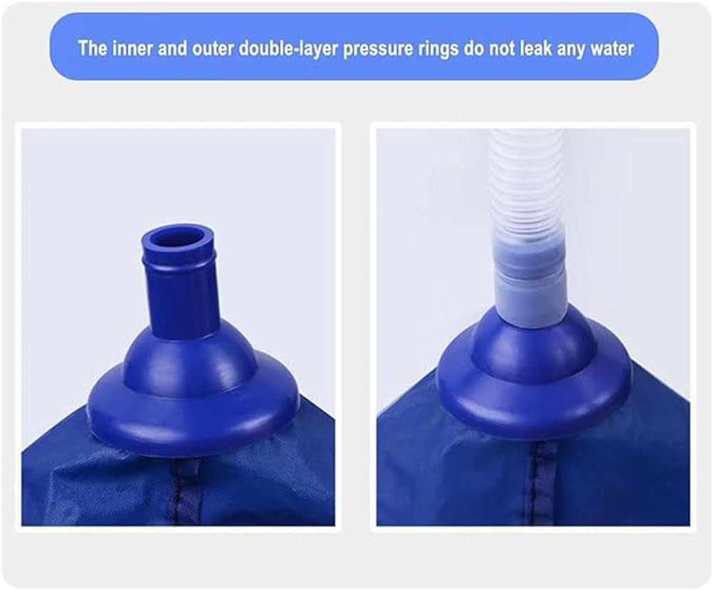1 Pcs Air Conditioner Cleaning Cover,Split Cleaning Kit,Funnel Shape Split AC Cleaning Cover Bag with Water Pipe Wall Mounted Air Conditioning Cleaning Kit for Household AC Units(Blue) image number 2