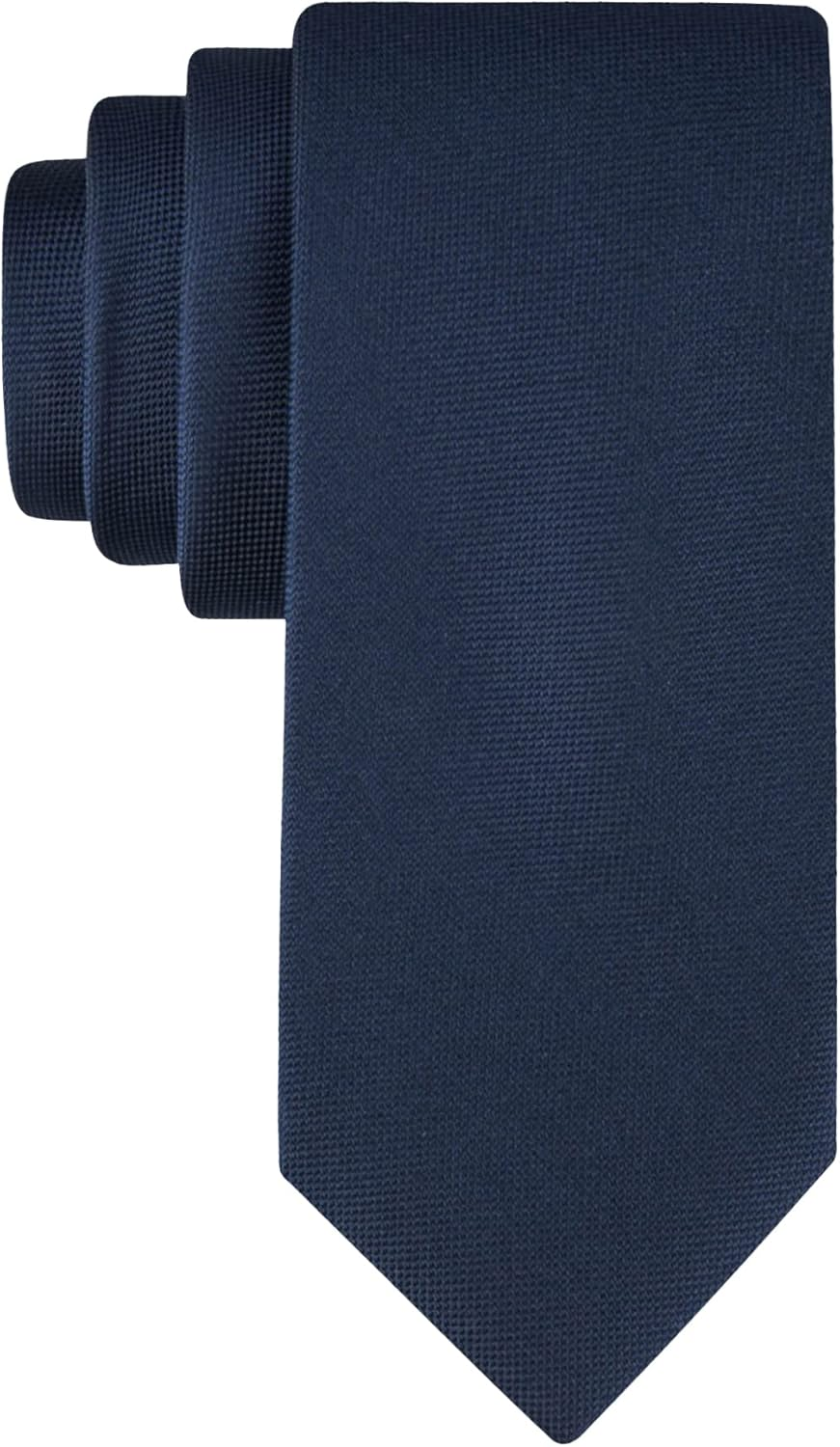 Calvin Klein Men'S Silver Spun Solid Tie, Navy, Regular image number 1
