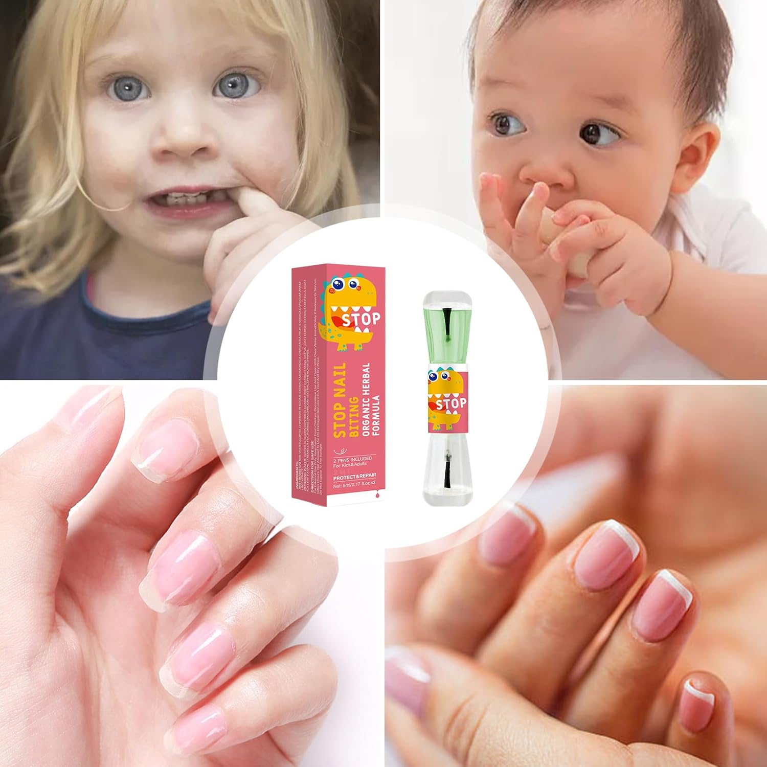 10Ml No Bite Nail Polish, Kid'S Anti-Biting Nail Polish Liquid, Finger Sucking Guard Prevention, Natural Plant Extracts Nails Bitter for Kids & Adults image number 3