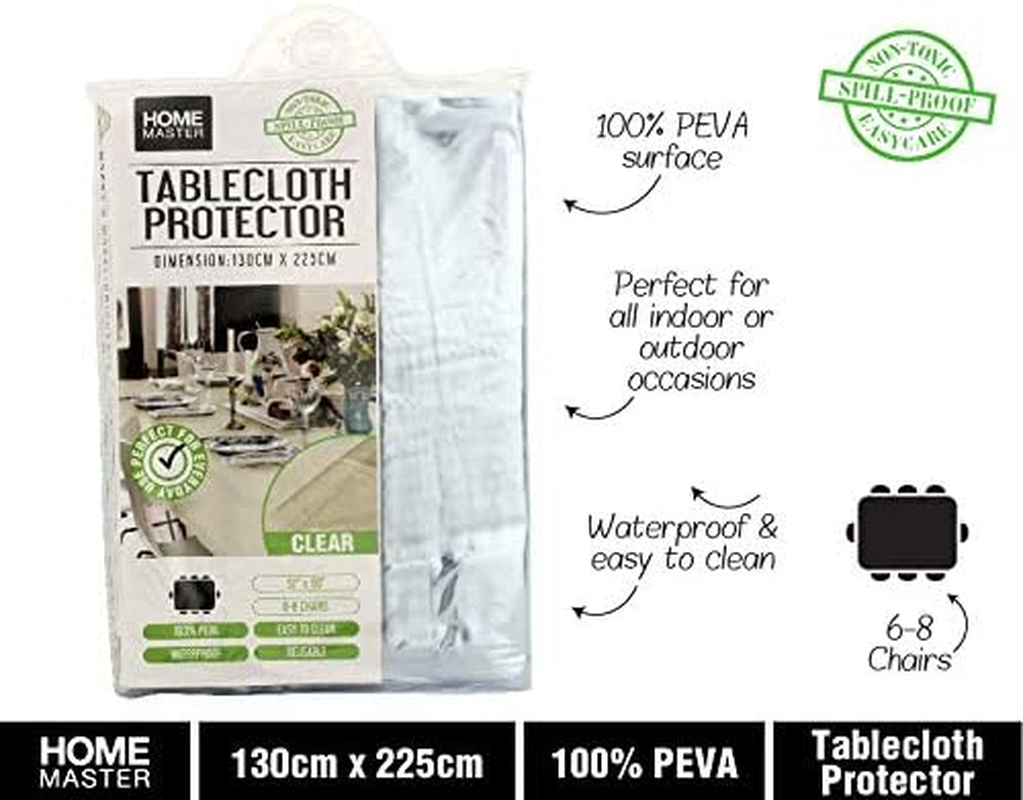 Clear Plastic PVC Table Cloth Protector Covering Outdoors Camping Picnic image number 1