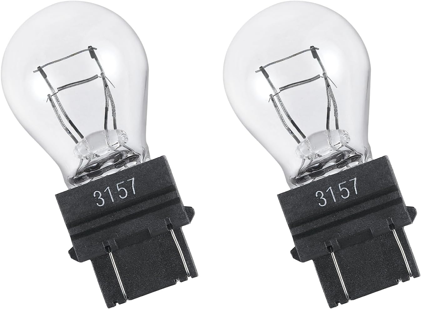 3157 Car Halogen Light Bulb, 12V P27-7W 3000K Automotive Brake/Reverse/Tail/Turn Signal/Side Marker Light Replacement Bulbs, Universal Long-Life Miniature Bulb for Cars Trucks Suvs (Amber)