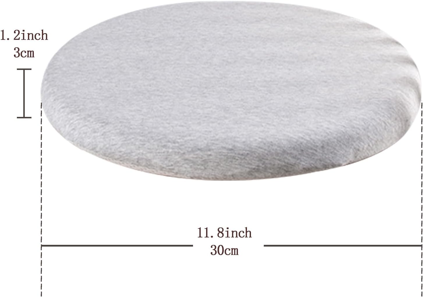 Seat Cushion Chair Pad, round Non-Slip Comfortable Floor Soft Chair Mat Office Bedroom Living Room Kitchen Chair Cushions (Gray) image number 4