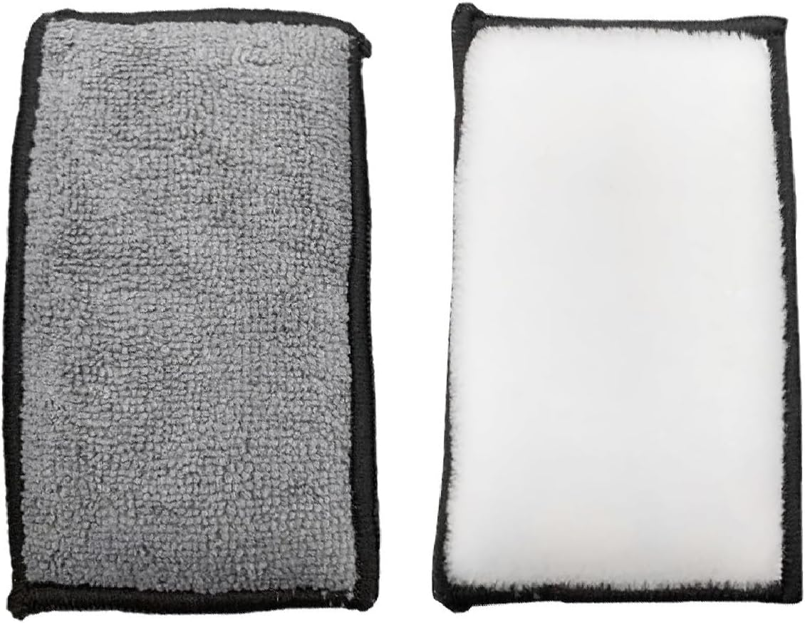 Wzenclave 2 PCS Car Interior Scrubbing Sponges Brush Cloth Cleaning Sponge Wipe Car Interior Cleaning Sponge Polyester Silk Brush Household Cleaning Sponges for Leather Car Seat Couch Cleaning image number 6