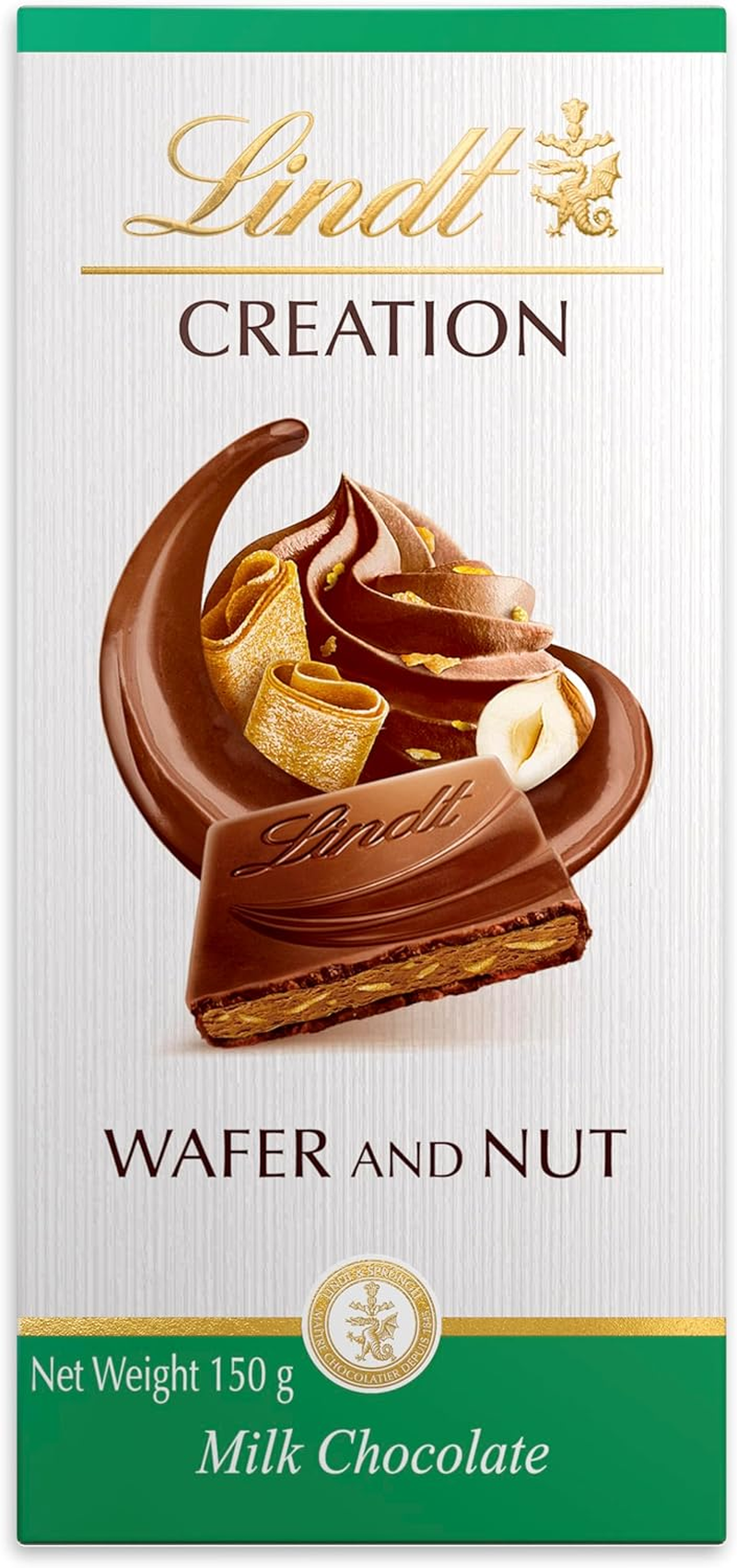 Lindt Creation Hazelnut Wafer Chocolate Block 150 G image number 3