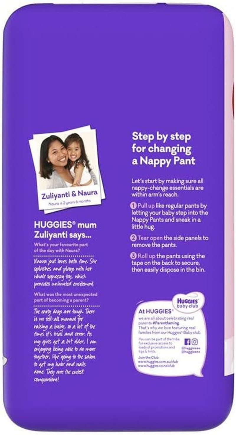 Huggies Ultra Dry Junior Girls Nappy Pants 24-Pieces Pack, Size 6