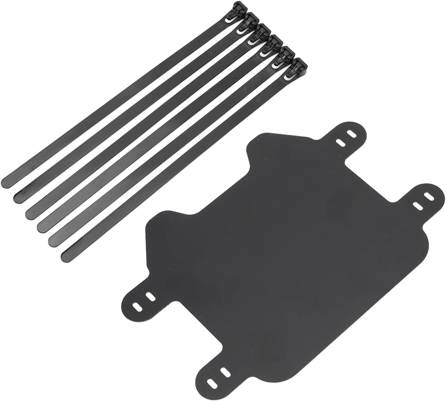 Motorcycle Front Number Plate Matte Black Sturdy ABS Long Lifespan for Electric Bike image number 4