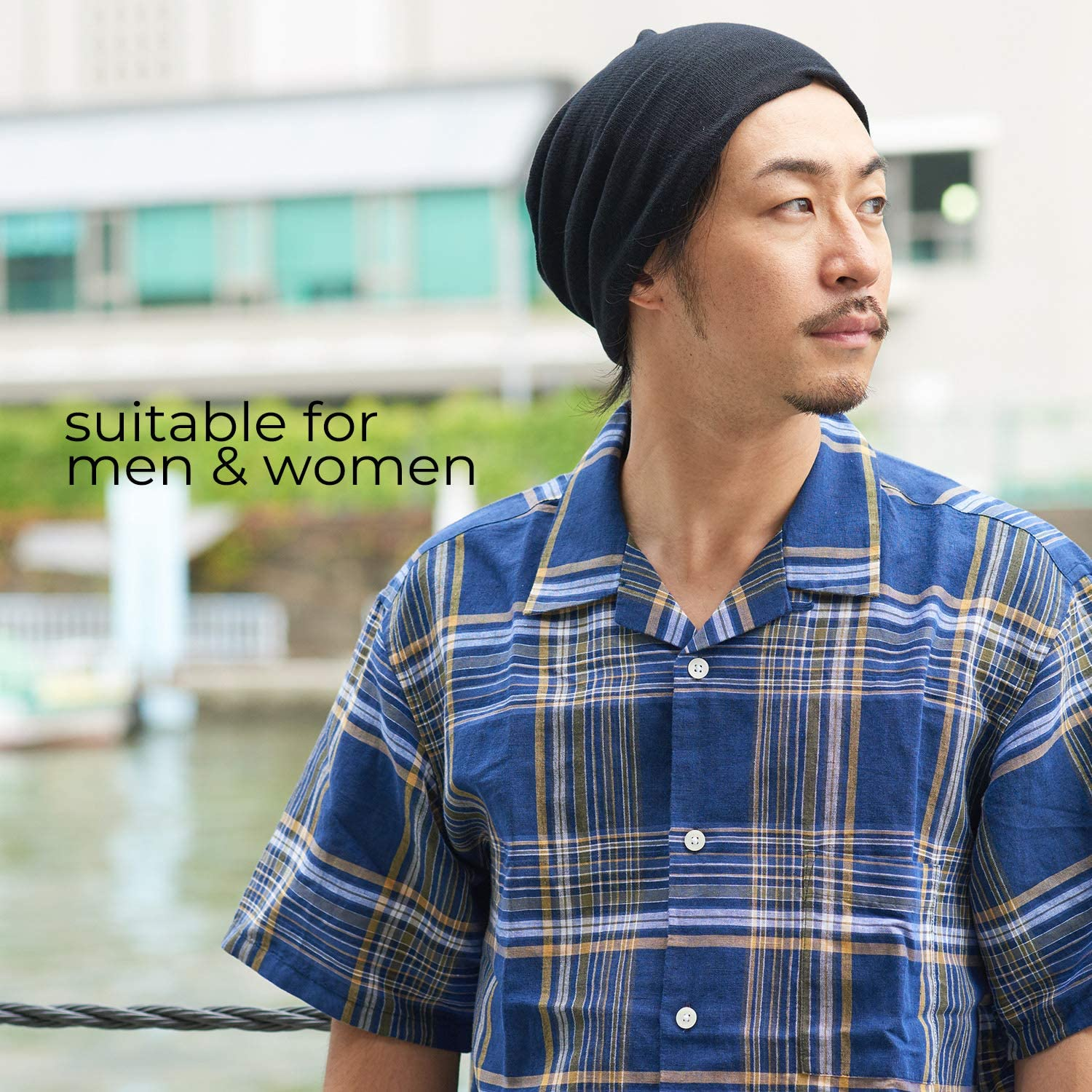 CHARM Silk Headband Scarf Neck Gaiter - Womens Chemo Head Wrap Mens Motorcycle Fashion - Ivory image number 3