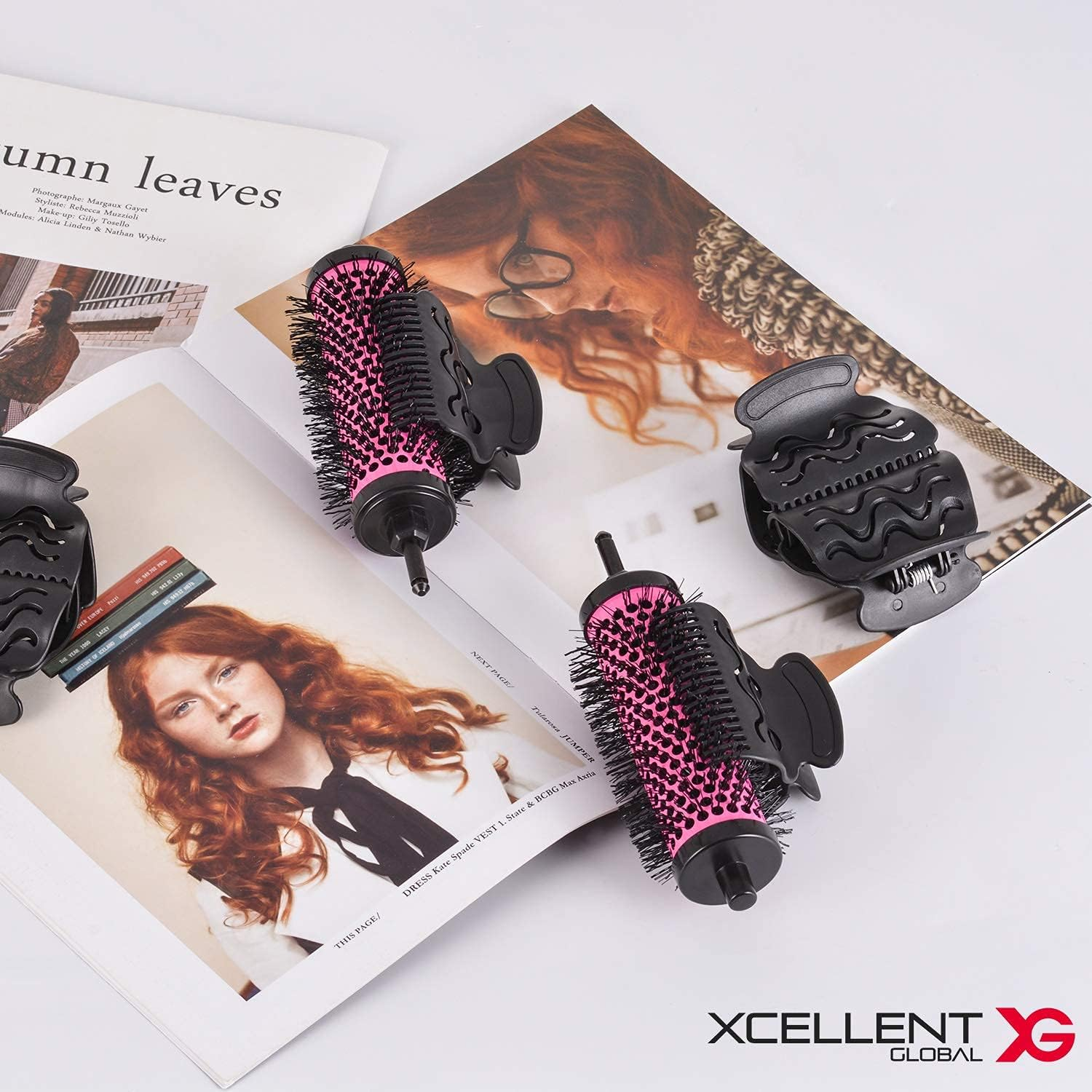 Round Hair Brush Set with Detachable Barrels Styling Tool, 6 Barrels 1 Handle 6 Clips, Small Medium Large image number 6