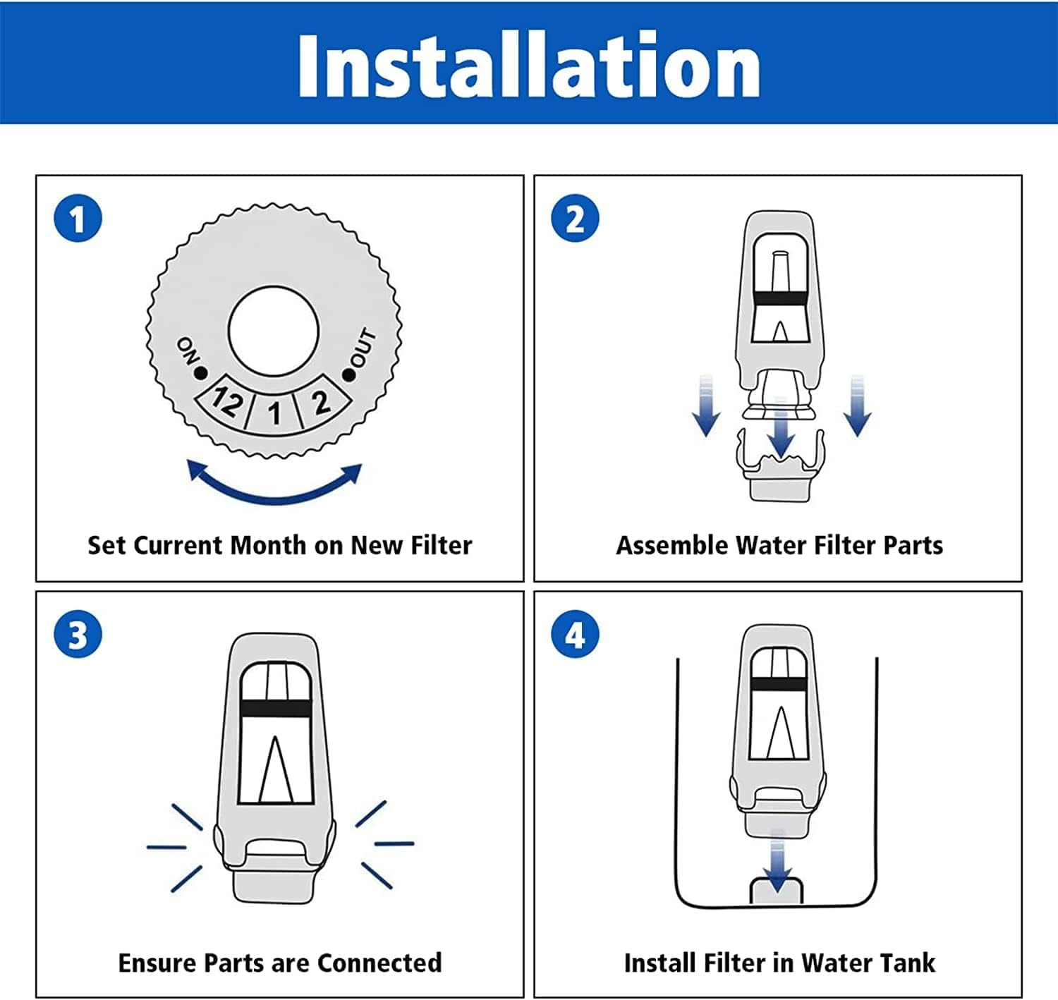 Cabiclean 4 Pack Replacement Water Filter Compatible with Breville Machines, Barista Touch BES880, Barista Pro BES878, Oracle Touch BES990, Oracle Bes980,Dual Boiler BES920, Bambino, Claroswiss & Sage