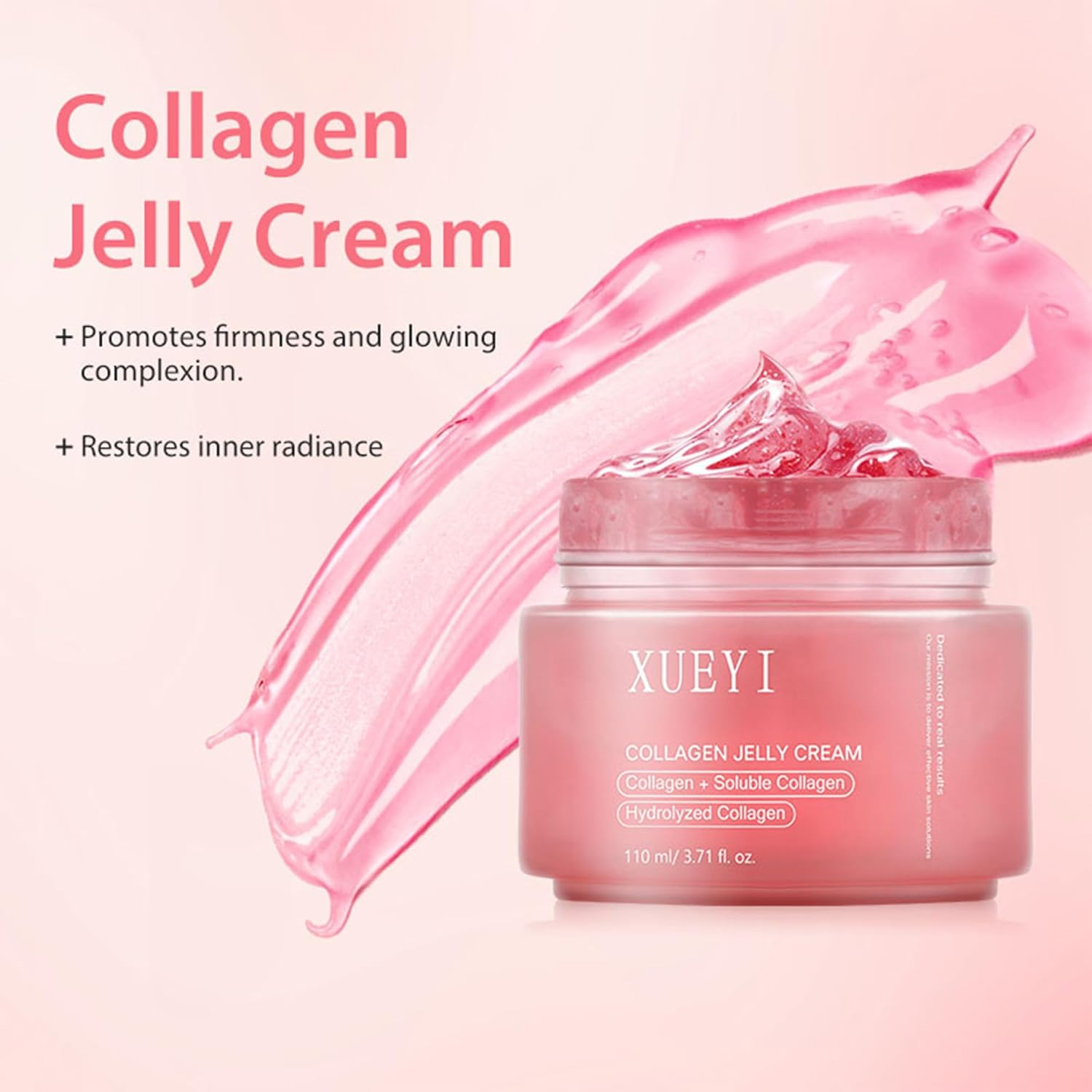 TINYLENS Collagen Gel Cream, Hydrating Jelly Serum with Hydrolyzed Collagen for Face Lifting Tools, Boosts Firmness & Elasticity, Nourishes & Softens Skin, 1.7 Oz image number 1