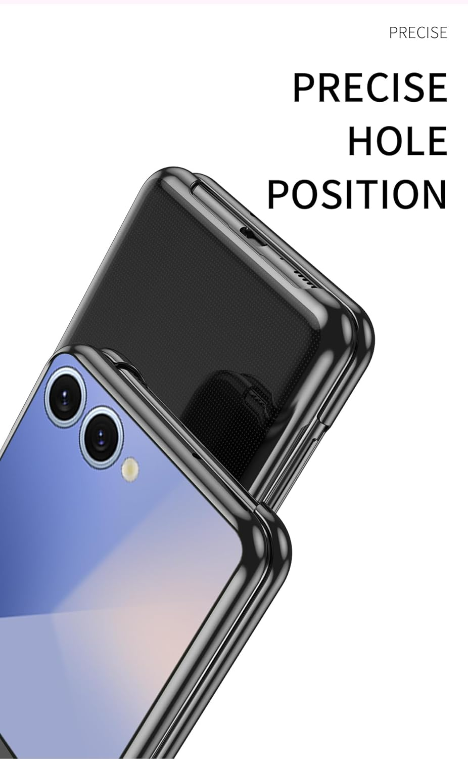 MOJIA Case for Samsung Galaxy Z Flip7 Electroplating Frame Bumper Plating Protective Cover Slim Scratch Shockproof Transparent Phone Case. Rose Gold